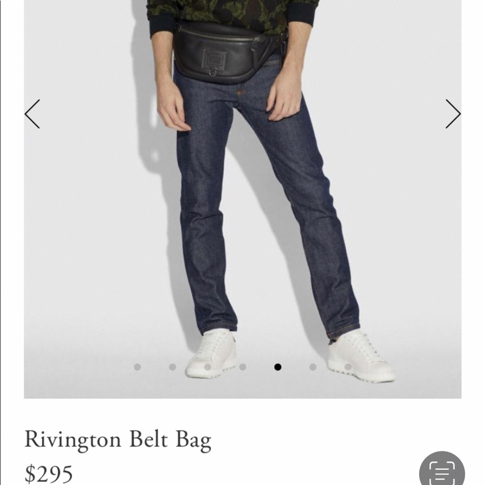 Men’s Coach Rivington Leather Belt Bag